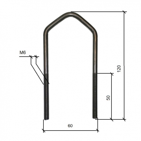AB-55M6 - BRIDE ACIER INOXIDABLE M6 - 