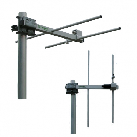 AUC-2B - ANTENNE YAGI 2 ELEMENTS UHF 420⁠-⁠440 MHz - Polarisation horizontale et verticale