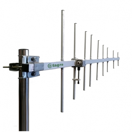 AUC-9A - ANTENA YAGI 9 ELEMENTOS UHF 400⁠-⁠415 MHz - 