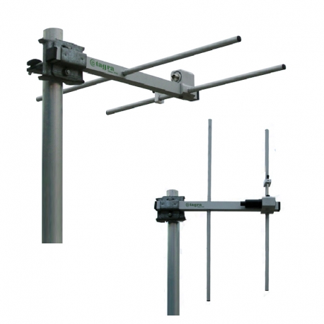 DVL-70/2 - YAGI ANTENNA 2 ELEMENTS VHF LOW BAND 66⁠-⁠77 MHz - Horizontal and vertical polarization