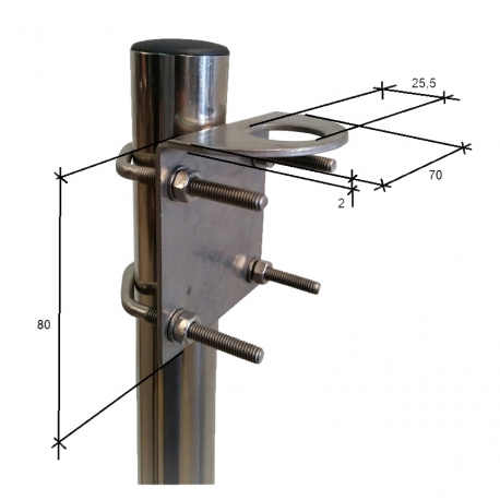 SU-25 - STAINLESS STEEL MARINE MAST SUPPORT - 