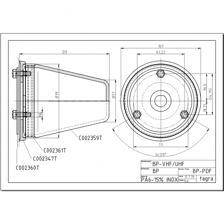 BP-UHF - OMNI PROFIL BAS UHF 380⁠-⁠470 MHZ - 