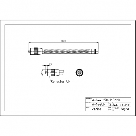 A-144UNA - ANTENNE OMNI MOBILE UNF VHF 150⁠-⁠160 MHz - 