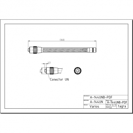 A-144UNB - ANTENA OMNI MOVIL UNF VHF 160⁠-⁠170 MHz - 