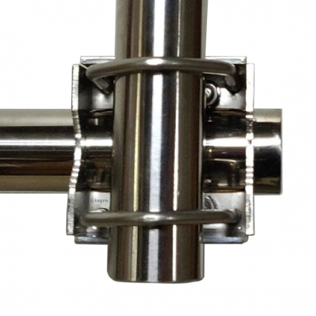 S-3090 - SUPPORT POL HORITZ. DOUBLE TUBE INOX 1500 MM - 