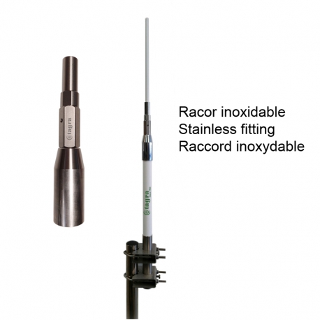 KAD-140/5 - OMNI ANTENNA BASE VHF 136⁠-⁠146 MHz - Tube and support in INOX