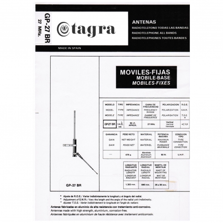 GP-27B - OMNI ANTENNA BASE CB 27 MHz - 