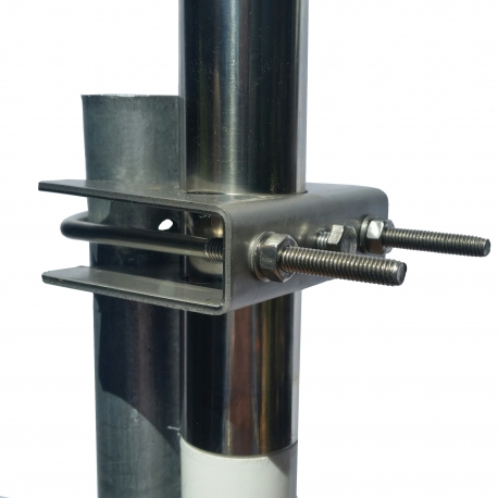 SIX-281 - SUPPORT BRIDE ACIER INOX POUR MÂT 28 MM - 