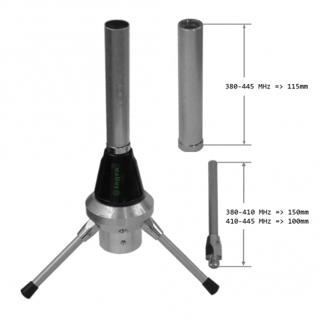 GP-400-1/4 - ANTENA OMNI BASE UHF 380⁠-⁠445 MHz - 