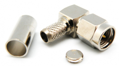 C004424T - CONECTOR SMA MACHO RG⁠-⁠58 ACODADO CRIMPAR - 