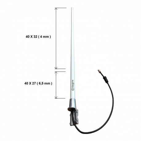 R-MAX-150 - ANTENNE OMNI VHF ALUMINIUM + FIBRE 142⁠-⁠152 MHz - 