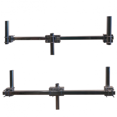 S-4070 - SUPPORT POL HORITZ. DOUBLE TUBE CARRÉ INOX 1000 MM - 