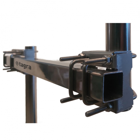 S-4070 - SUPPORT POL HORITZ. DOUBLE TUBE CARRÉ INOX 1000 MM - 