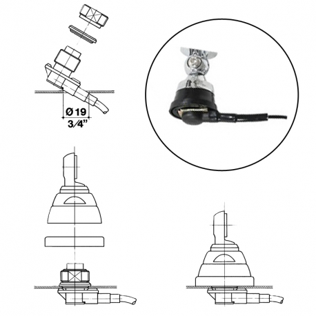 VH-1 - KIT BASE OMNI 1/4 VHF 136⁠-⁠174 MHz et UHF 380⁠-⁠520 MHz - 