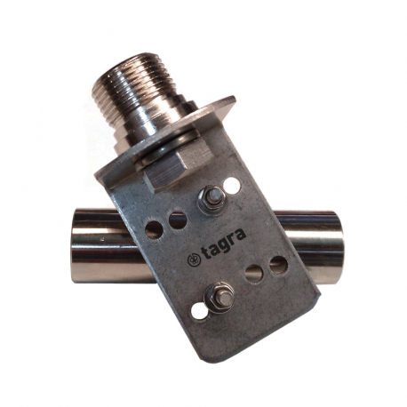 KN-530 - FIXED MARINE BASE STAINLESS STEEL MAST 1'' THREAD - 