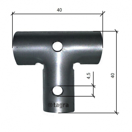 T-CHAPA - PLAQUE ACIER INOX ''T'' POUR FIXER UNION TUBE - 