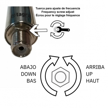 CB-04 - ANTENA BASE OMNI CB 26⁠-⁠28 MHz - Ajuste de frecuencia