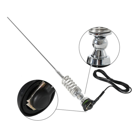 HF-80A - KIT OMNI MOVIL ABATIBLE 1/4 VHF 65⁠-⁠174 MHz + DV‑27/6 - 